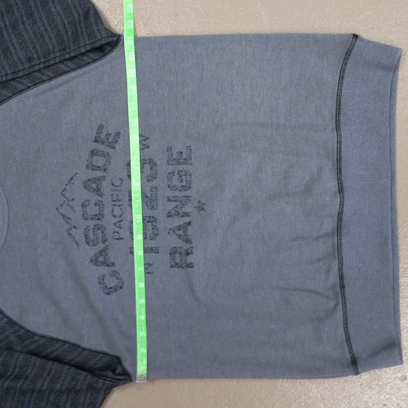 Mossimo Gray, Black and Blue, Long Sleeve  Crew Neck Shirt - Picture 4 of 11